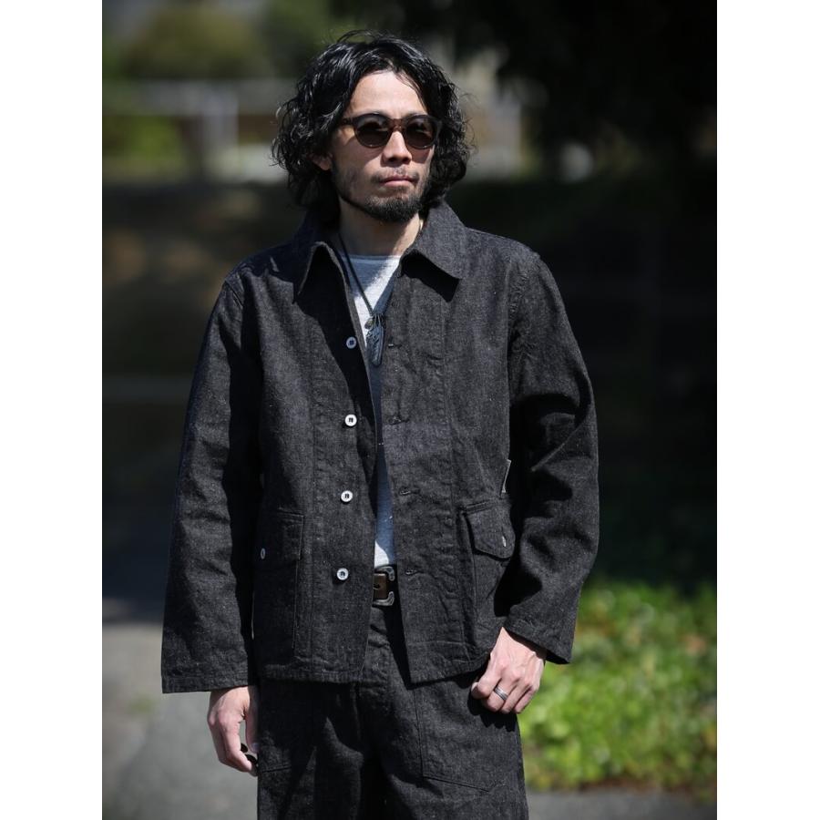 TCBジーンズ キャットフェイスジャケット ブラックデニム TCB jeans
