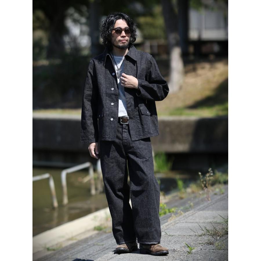 TCBジーンズ キャットフェイスジャケット ブラックデニム TCB jeans