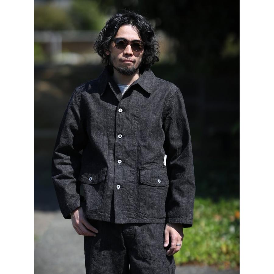 TCBジーンズ キャットフェイスジャケット ブラックデニム TCB jeans
