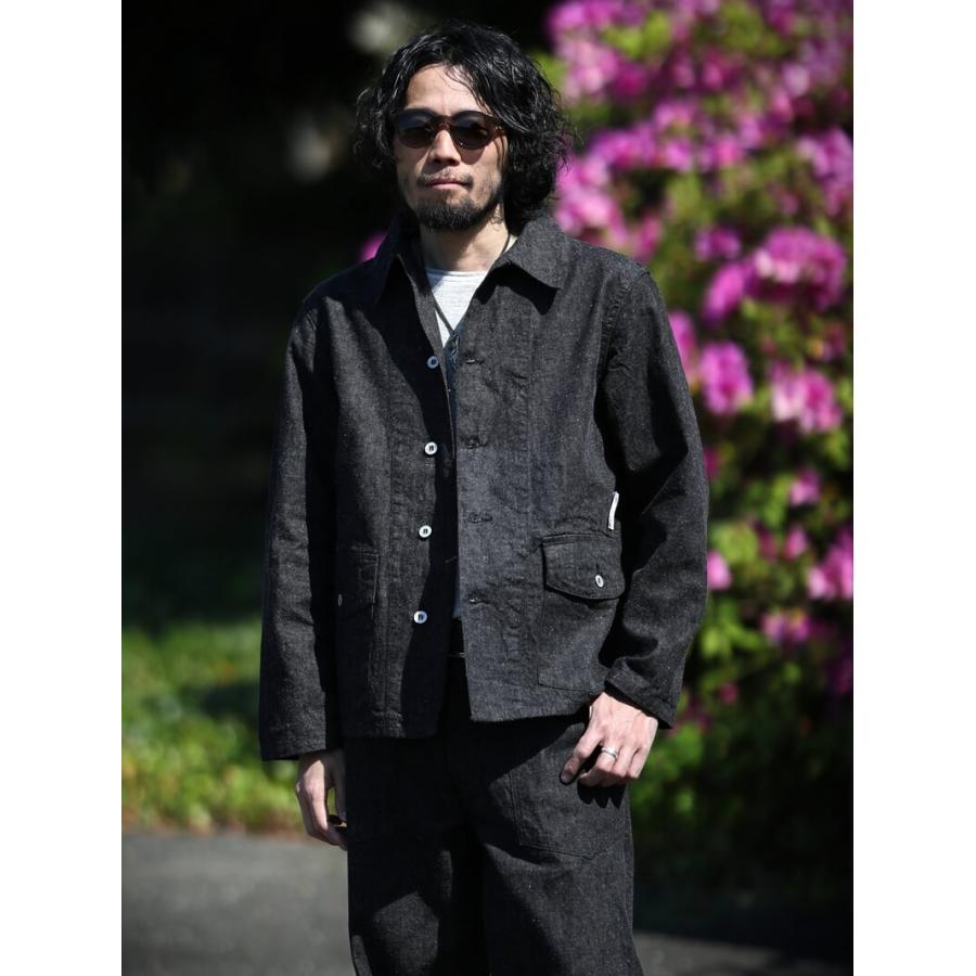TCBジーンズ キャットフェイスジャケット ブラックデニム TCB jeans