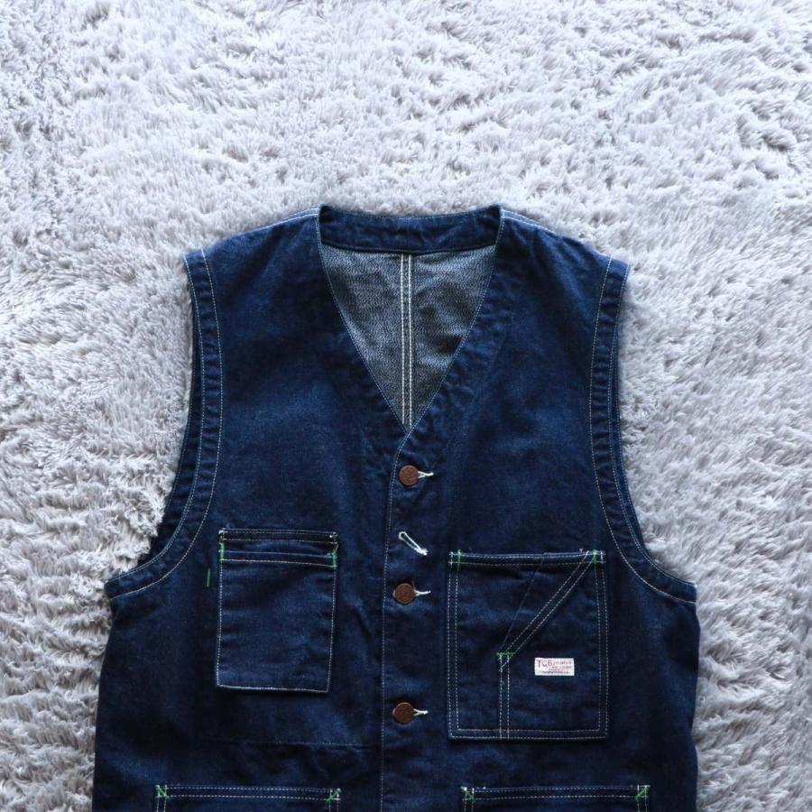 TCBジーンズ ワークベスト タビーズベスト デニム TCB jeans TABBYS VEST Selvedge Covert DENIM