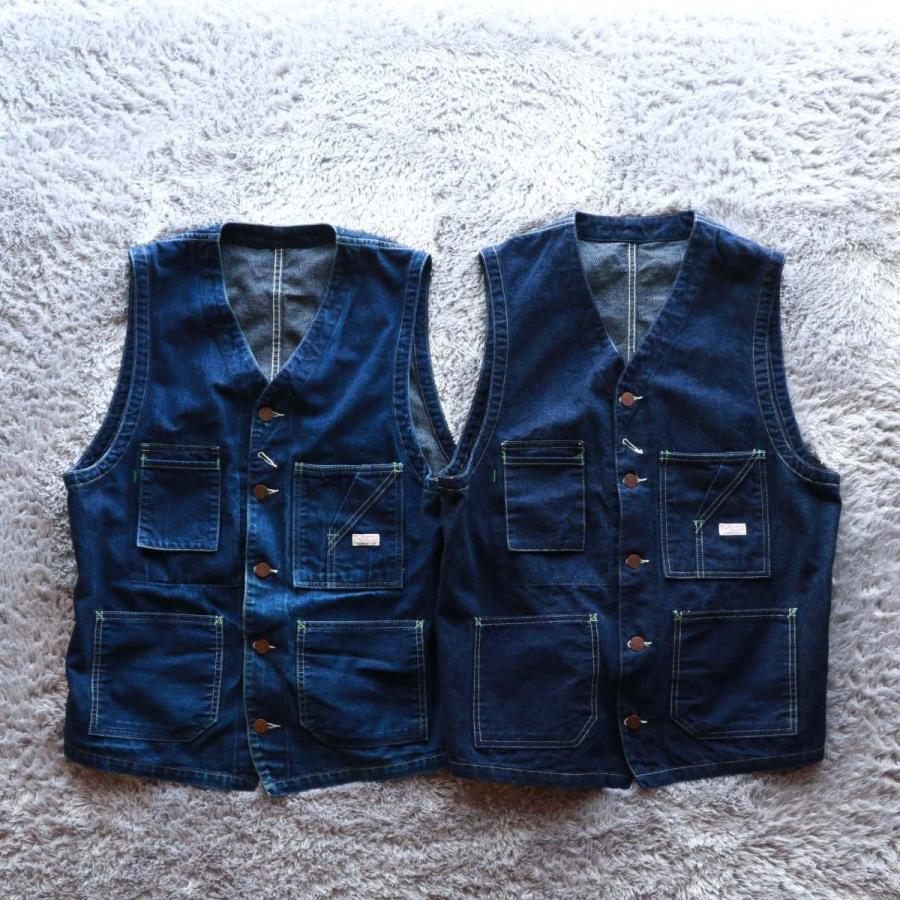 TCBジーンズ ワークベスト タビーズベスト デニム TCB jeans TABBYS VEST Selvedge Covert DENIM