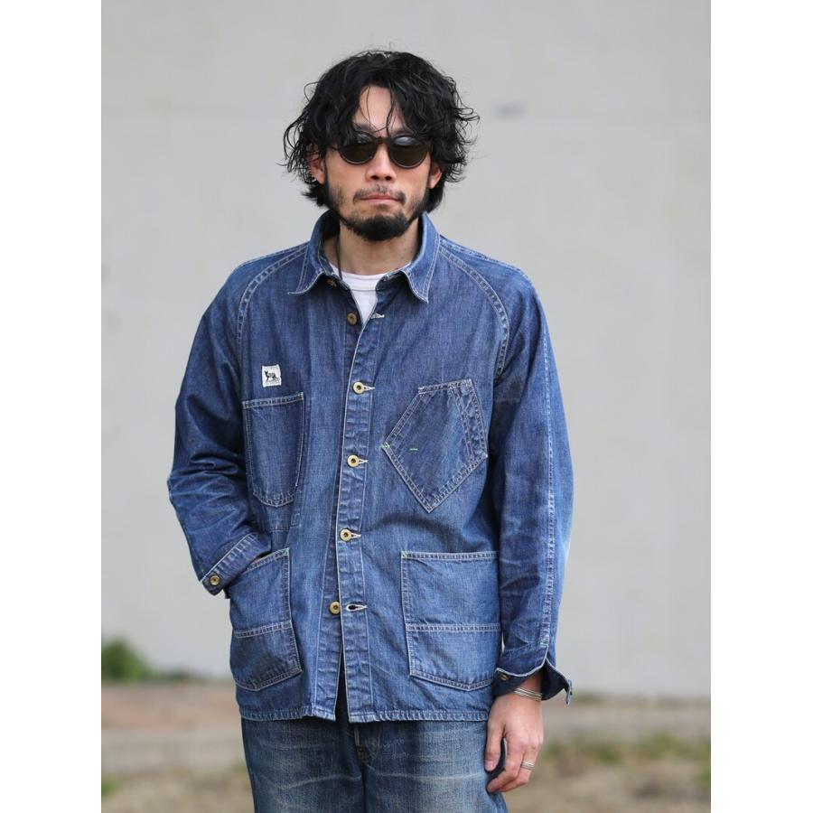 TCBジーンズ ブラックキャットジャケット デニム カバーオール TCB