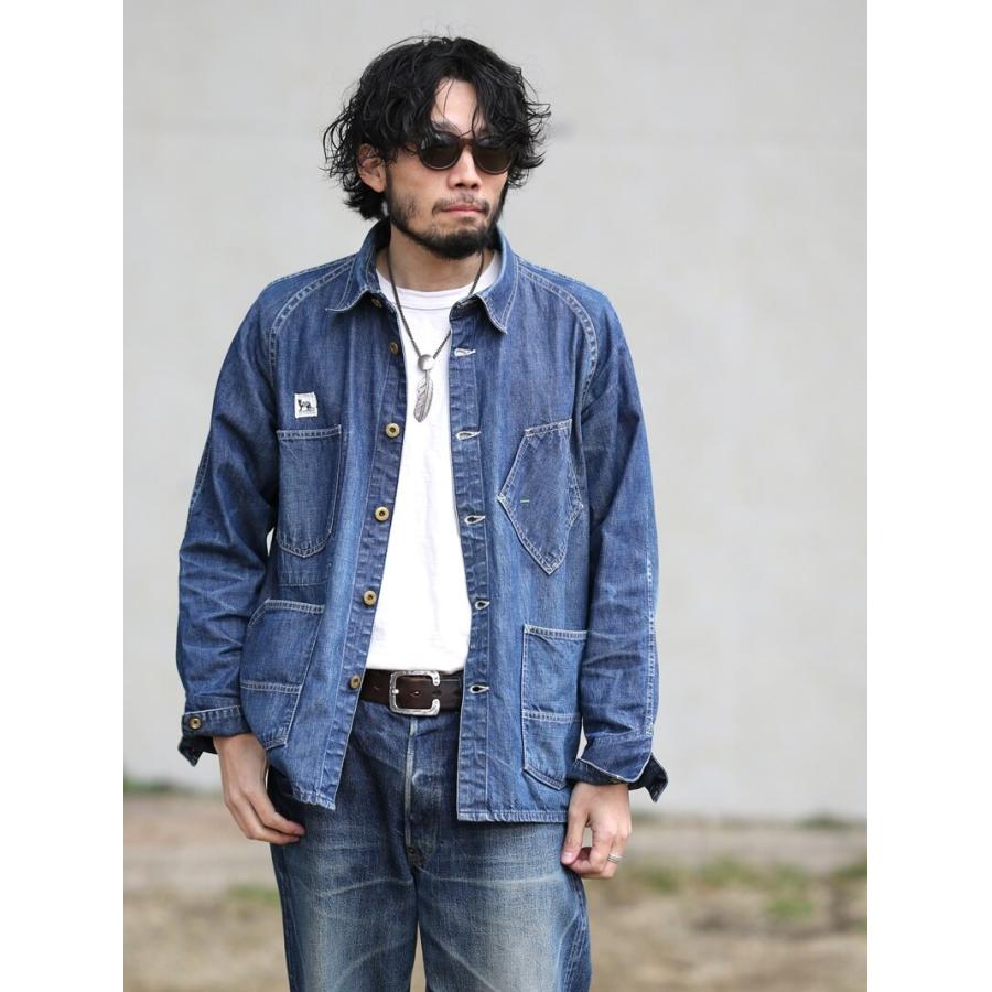 TCBジーンズ ブラックキャットジャケット デニム カバーオール TCB