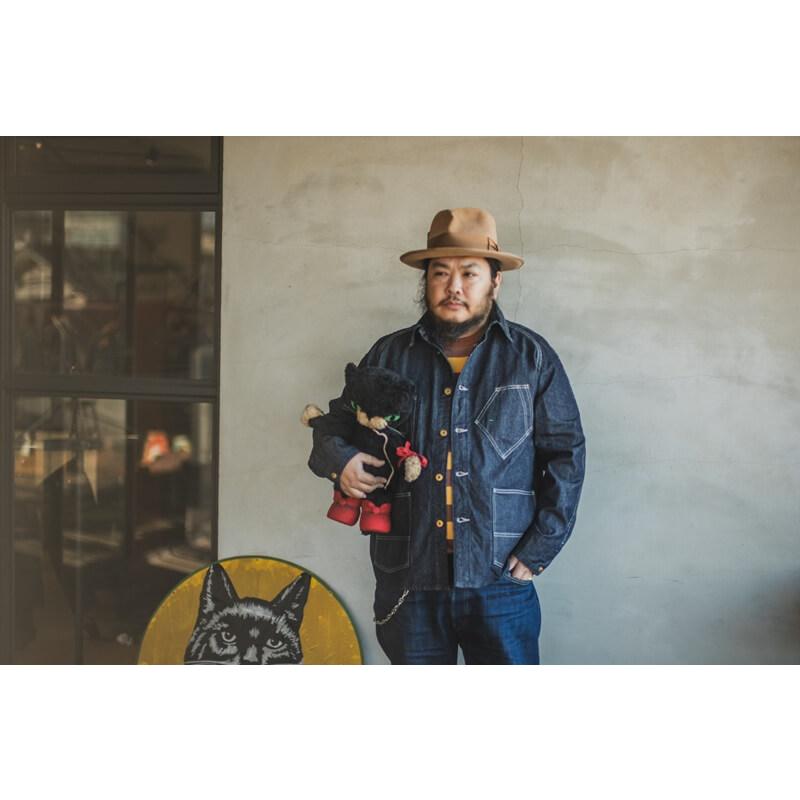 TCBジーンズ ブラックキャットジャケット デニム カバーオール TCB