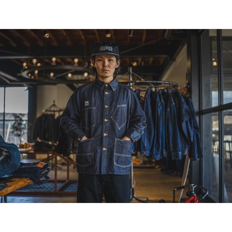 TCBジーンズ ブラックキャットジャケット デニム カバーオール TCB