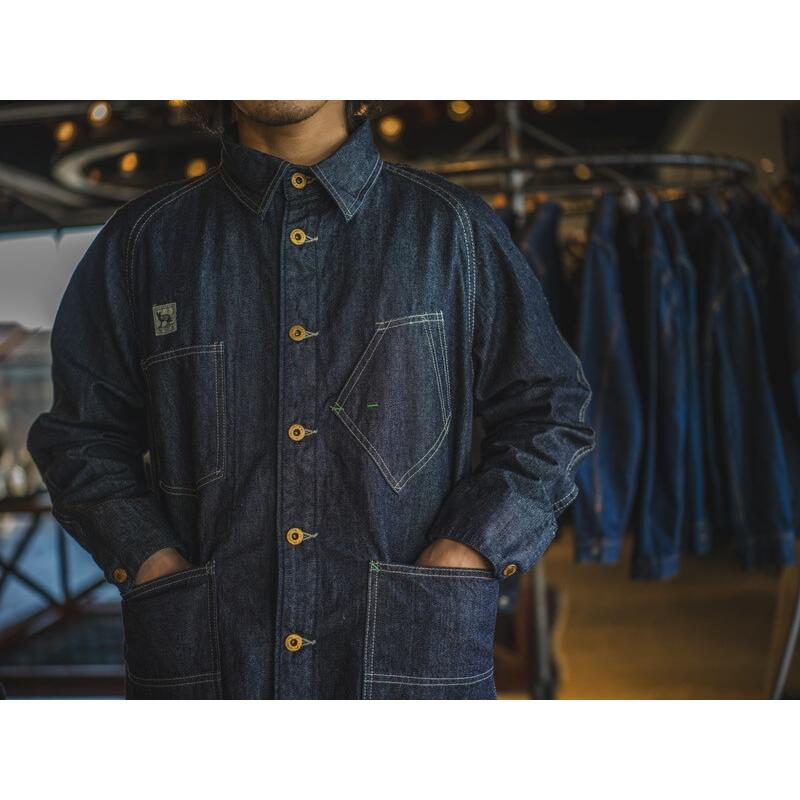 TCBジーンズ ブラックキャットジャケット デニム カバーオール TCB