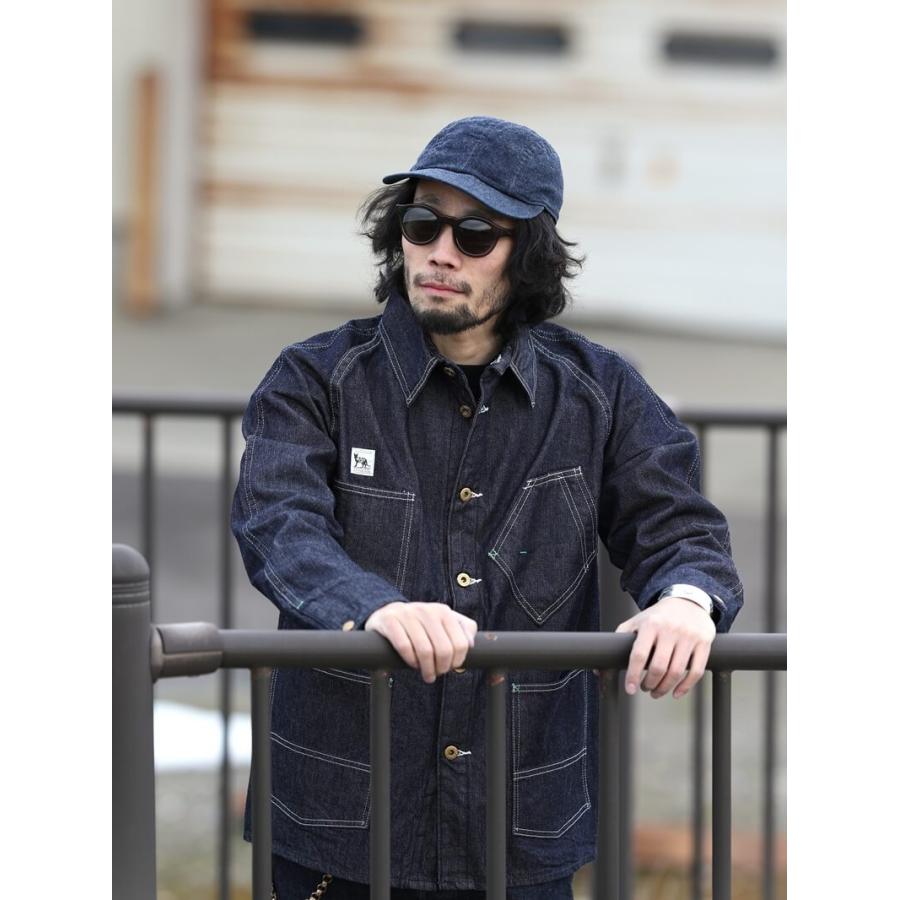 TCBジーンズ ブラックキャットジャケット デニム カバーオール TCB