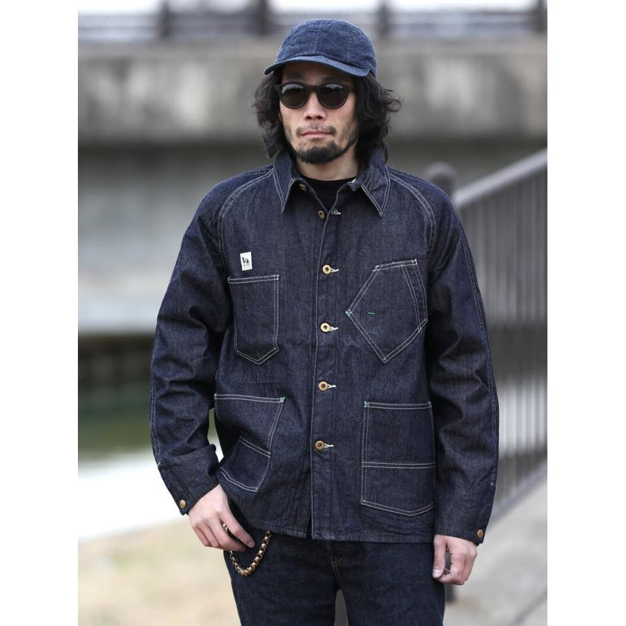 TCBジーンズ ブラックキャットジャケット デニム カバーオール TCB