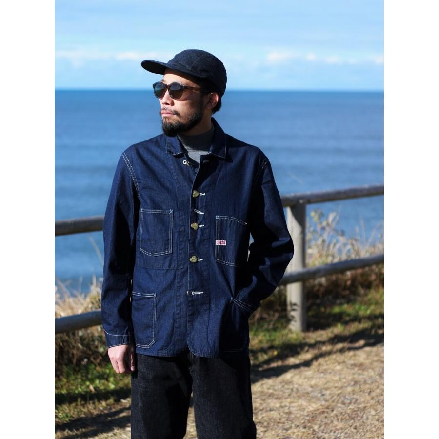 TCBジーンズ キャットハート チョアコート TCB jeans Cathartt Chore Coat 10OZ カバーオール デニム ワークウェア｜quriousweb｜02