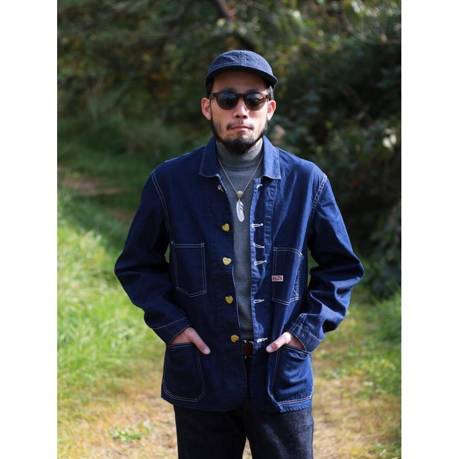 TCBジーンズ キャットハート チョアコート TCB jeans Cathartt Chore Coat 10OZ カバーオール デニム ワークウェア｜quriousweb｜03