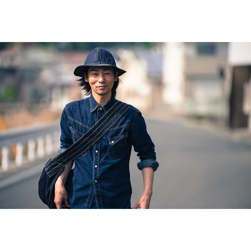 TCBジーンズ ニュースペーパーバッグ カラーデニム ブルー TCB jeans