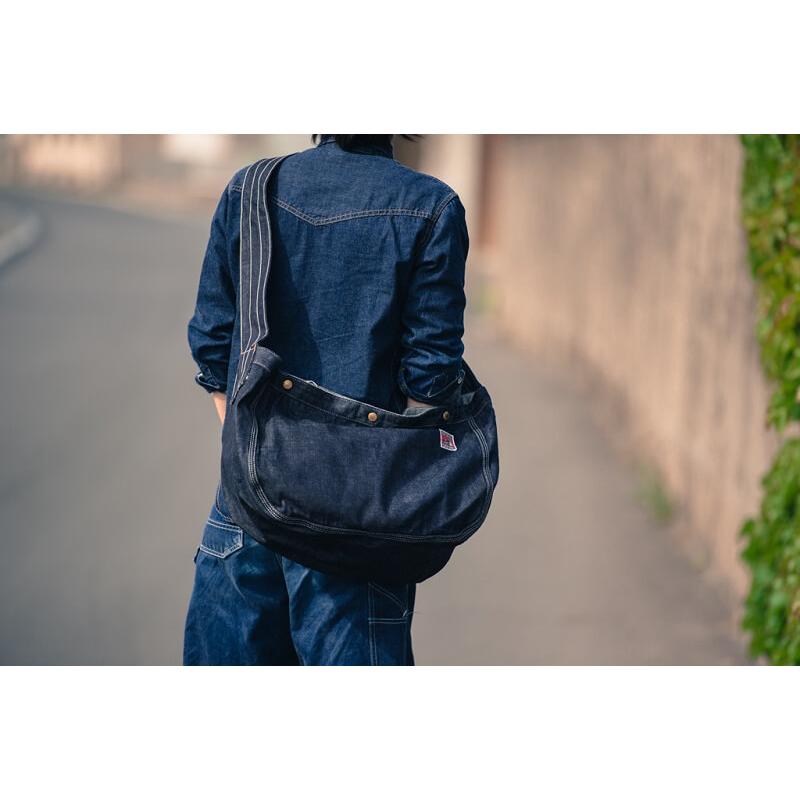 TCBジーンズ ニュースペーパーバッグ カラーデニム ブルー TCB jeans