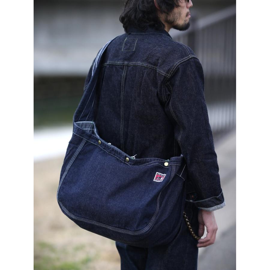 TCBジーンズ ニュースペーパーバッグ カラーデニム ブルー TCB jeans