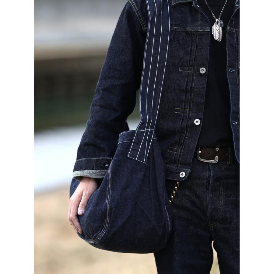 TCBジーンズ ニュースペーパーバッグ カラーデニム ブルー TCB jeans