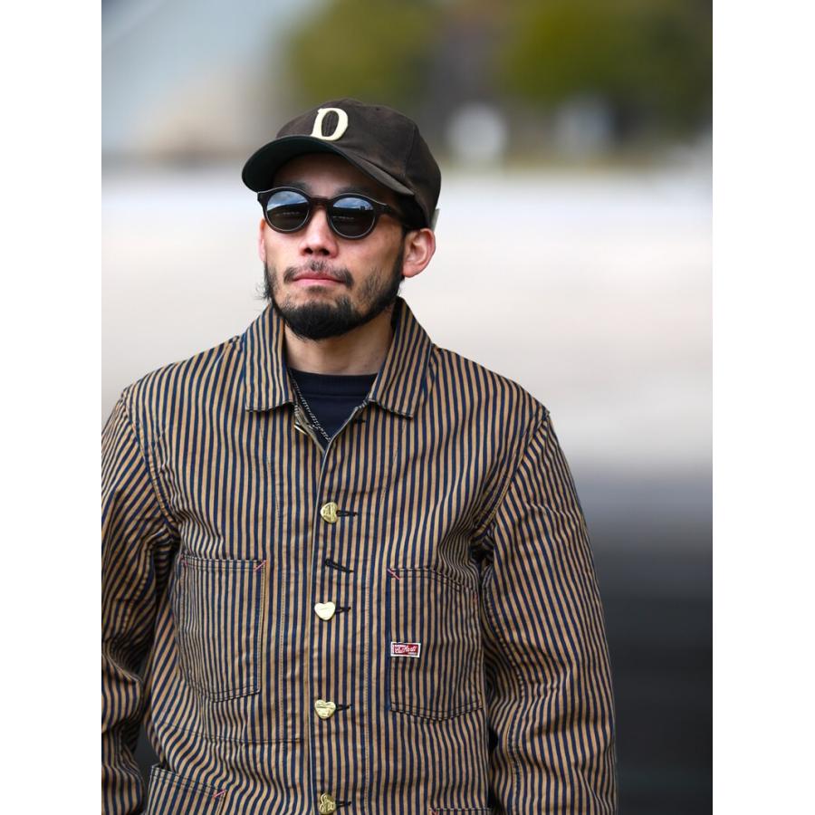 TCBハートボタンCatharttチョアコートTabby Cat Stripe TCB jeans TCBジーンズ Cathartt Chore Coat Tabby Cat Stripe