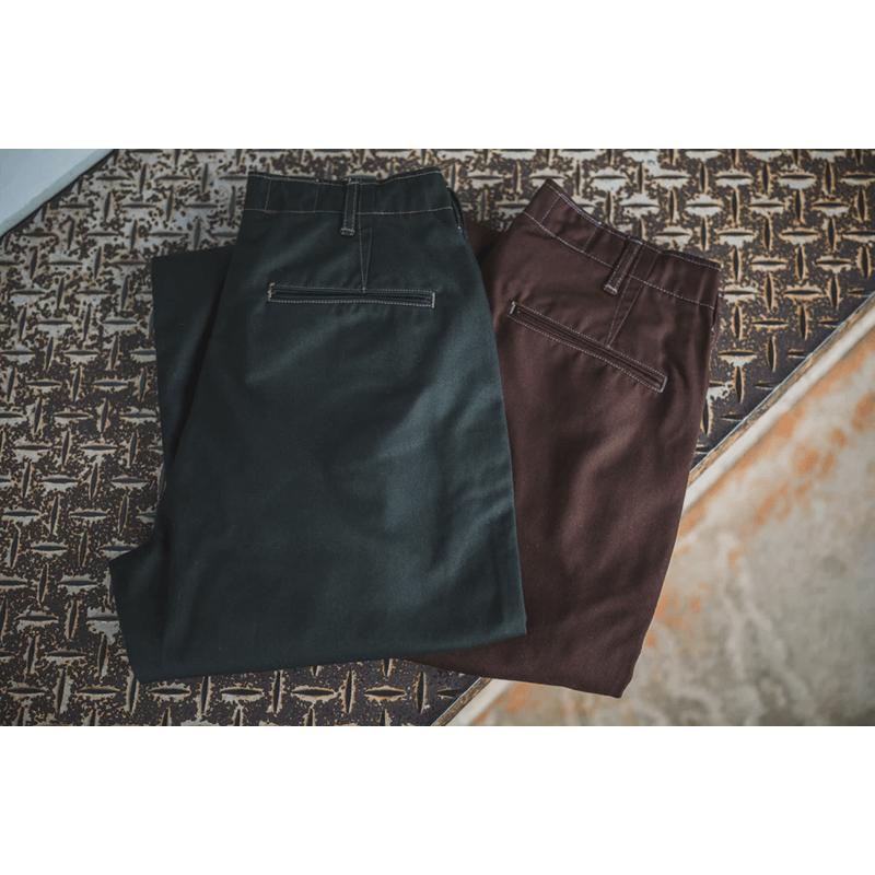 TCBジーンズ ステイゴールドチノ グリーン&ブラウン TCB jeans