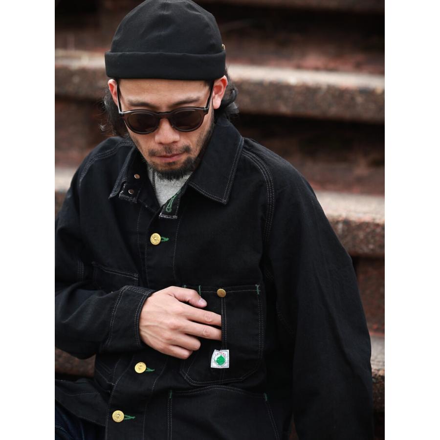 TCBジーンズ キャットヘッドジャケット ブラックデニム