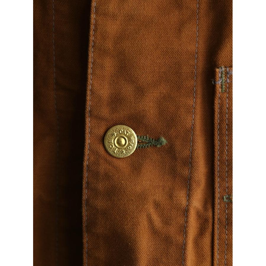 TCB Jeans カバーオール Brown canvas 38 TCBジーンズ キャットヘッドジャケット ブラウンダック カバーオール