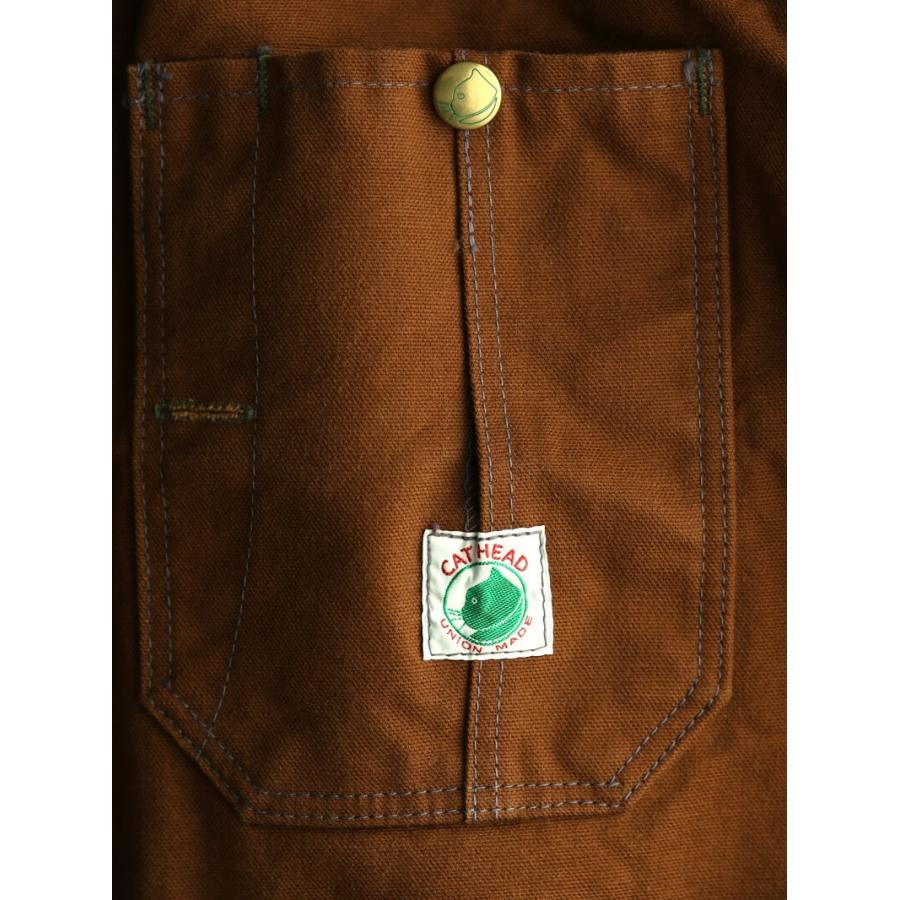 TCB Jeans カバーオール Brown canvas 38 TCBジーンズ キャットヘッドジャケット ブラウンダック カバーオール
