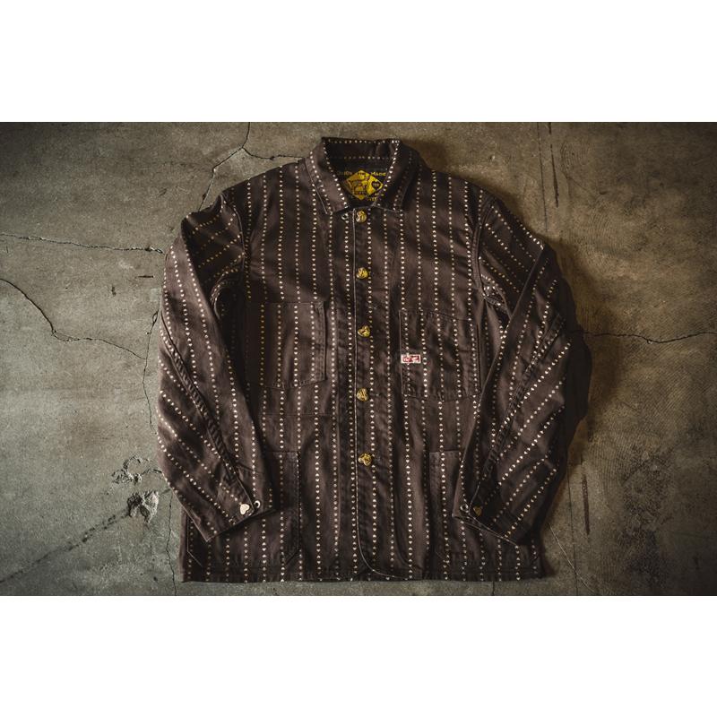 TCBジーンズ キャットハート チョアコート ブラウンウォバッシュ TCB