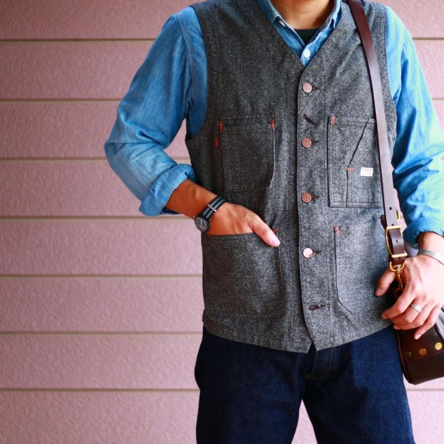 TCBジーンズ ワークベスト タビーズベスト コバートブラウン TCB jeans