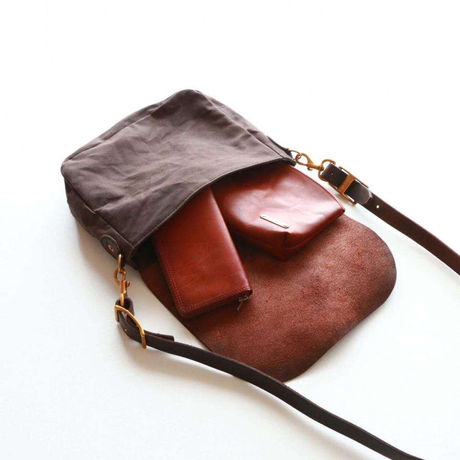 vasco キャンバス×レザー メールバッグ スモール 刻印ナシ ブラック ヴァスコ CANVAS×LEATHER MAIL BAG -SMALL | vasco | 14