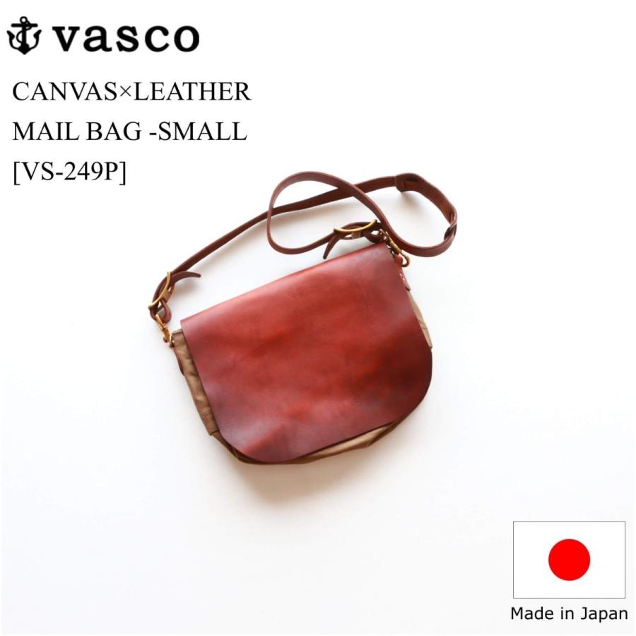vasco キャンバス×レザー メールバッグ スモール 刻印ナシ オリーブドラブ ヴァスコ CANVAS×LEATHER MAIL BAG -SMALL | vasco