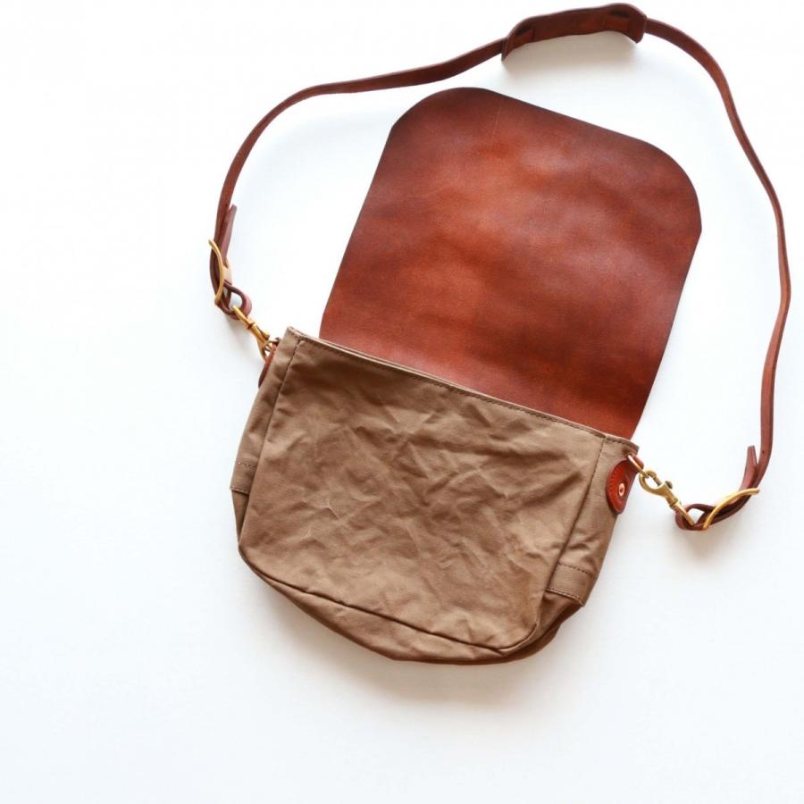 vasco キャンバス×レザー メールバッグ スモール 刻印ナシ オリーブドラブ ヴァスコ CANVAS×LEATHER MAIL BAG -SMALL | vasco | 12