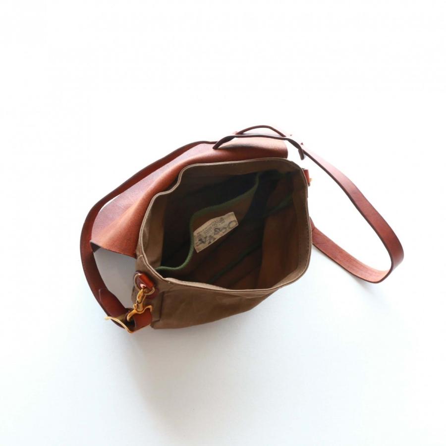 vasco キャンバス×レザー メールバッグ スモール 刻印ナシ オリーブドラブ ヴァスコ CANVAS×LEATHER MAIL BAG -SMALL | vasco | 13