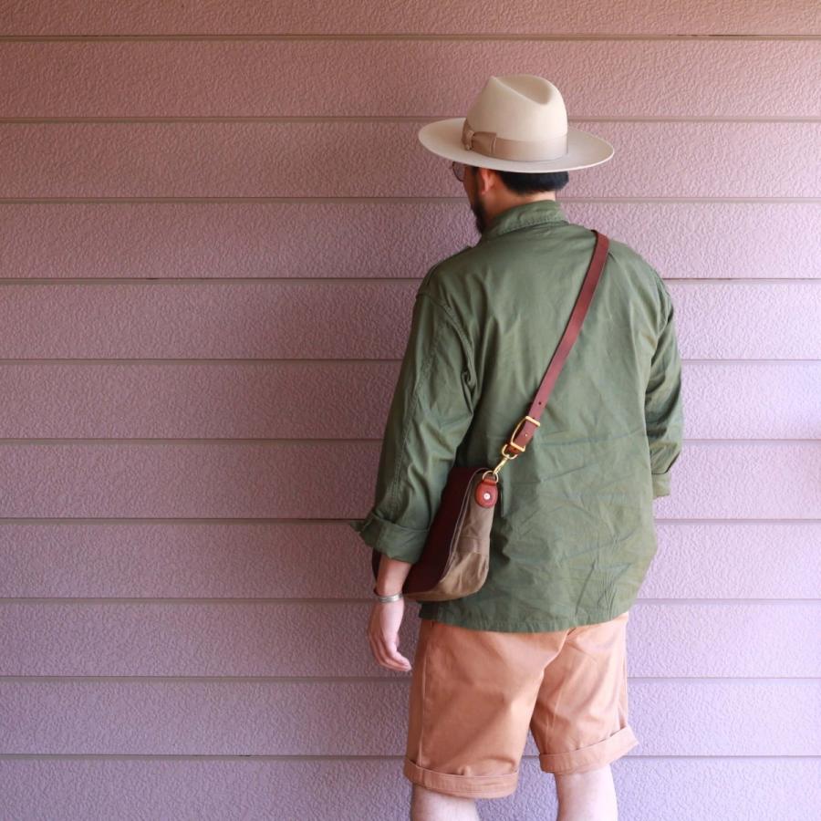 vasco キャンバス×レザー メールバッグ スモール 刻印ナシ オリーブドラブ ヴァスコ CANVAS×LEATHER MAIL BAG -SMALL | vasco | 06