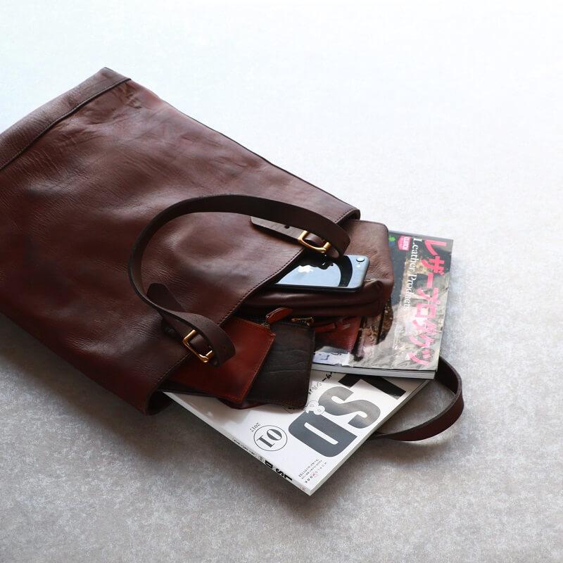 vasco（ヴァスコ） レザートラベルトートバッグ 縦型 LEATHER TRAVEL