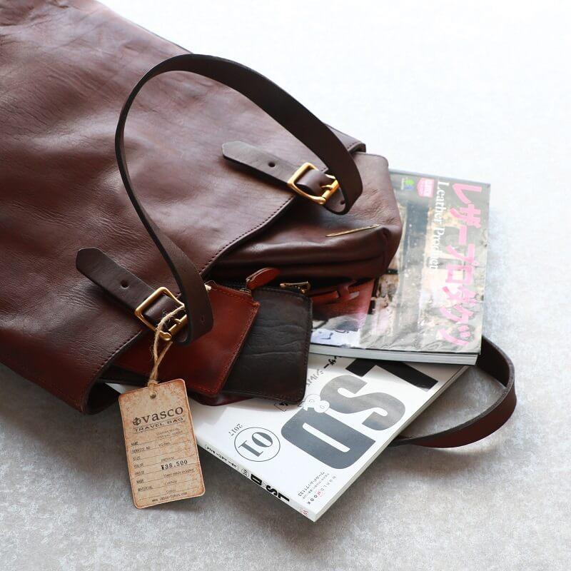 ⭐️未使用級⭐️　VASCO　レザートラベルトートバッグ　ミディアム　レザー VASCO/ヴァスコ/LEATHER TRAVEL TOTE BAG MEDIUM/レザー