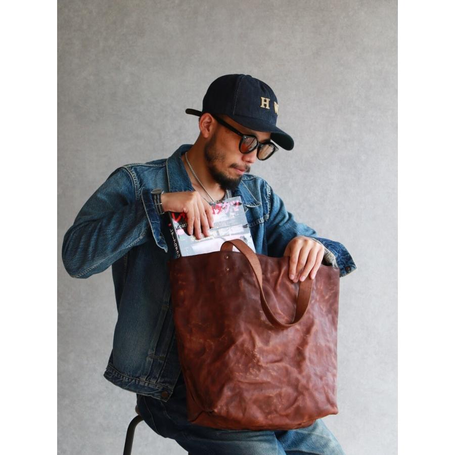 vasco ヴァスコ 別注 LEATHER COAL MINE TOTE BAG レザーコールマイントートバッグ 本革 日本製 メンズバッグ｜quriousweb｜02