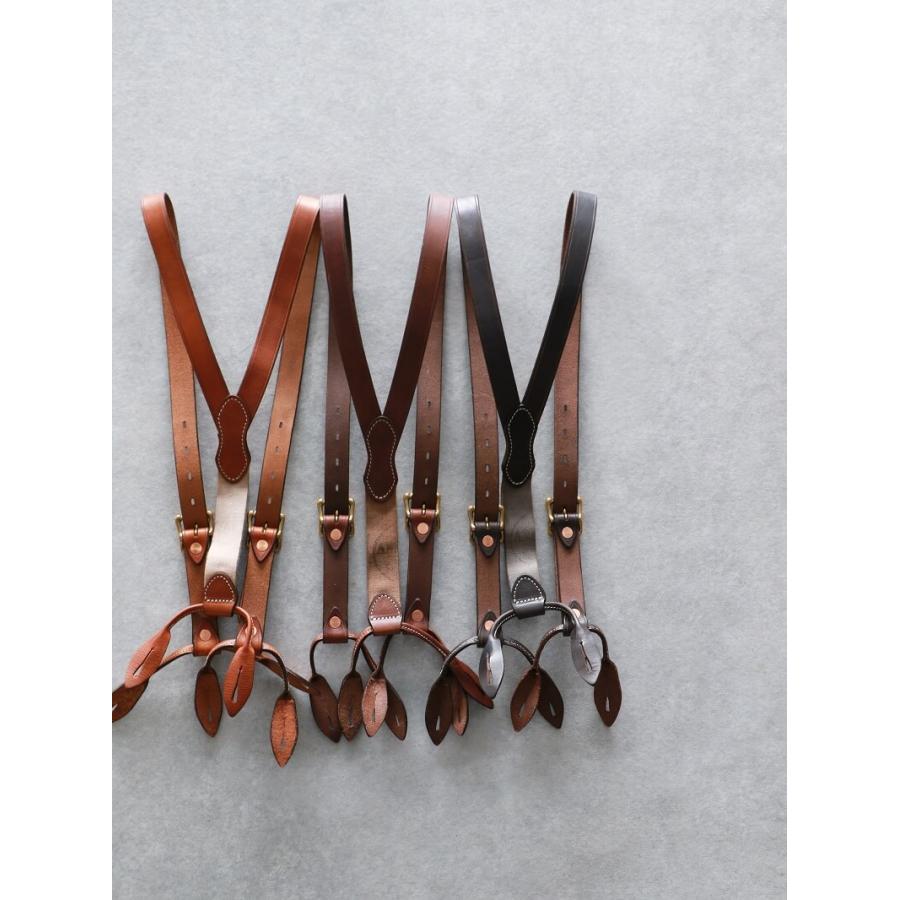 Dior バーガンディ レザー サスペンダー vasco ヴァスコ 別注 LEATHER SUSPENDER レザーサスペンダー