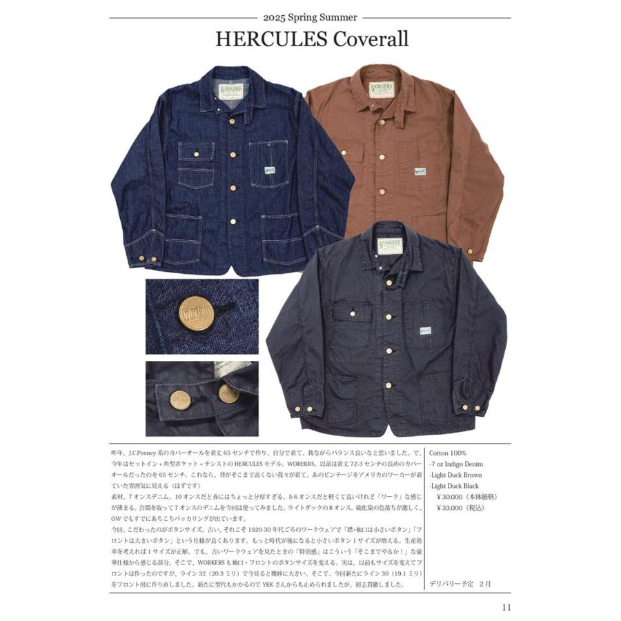 WORKERS ワーカーズ HERCULES Coverall, 8oz Indigo Denim WORKERS ワーカーズ HERCULES Coverall, 8oz Indigo Denim