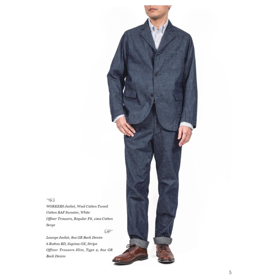 ご予約 / WORKERS ワーカーズ Officer Trousers Slim, Type 2, 8oz GR