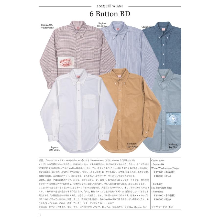 ご予約 / WORKERS ワーカーズ 6 Button BD, Supima OX, Windowpane 8月