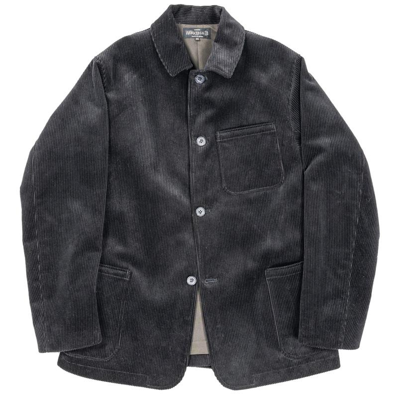 ご予約 / WORKERS ワーカーズ Jacket, Heavy Corduroy, Black 9月お