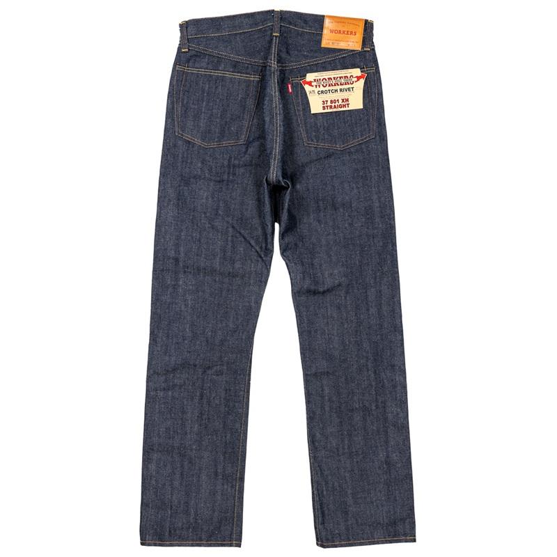 ご予約 / WORKERS ワーカーズ 37 801XH, Crotch Rivet, 14.7 oz, Indigo Raw Denim, American Cotton 100% / 10月お届け予定 |  | 03