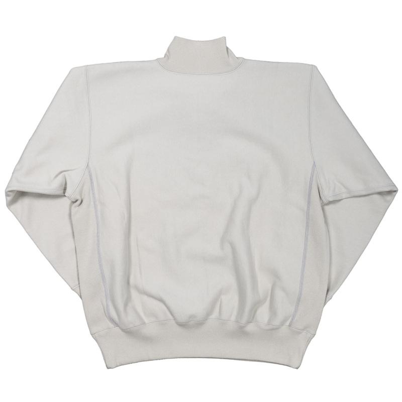 ご予約 / WORKERS ワーカーズ Trico Tag Sweat, Half Zip, White Grey