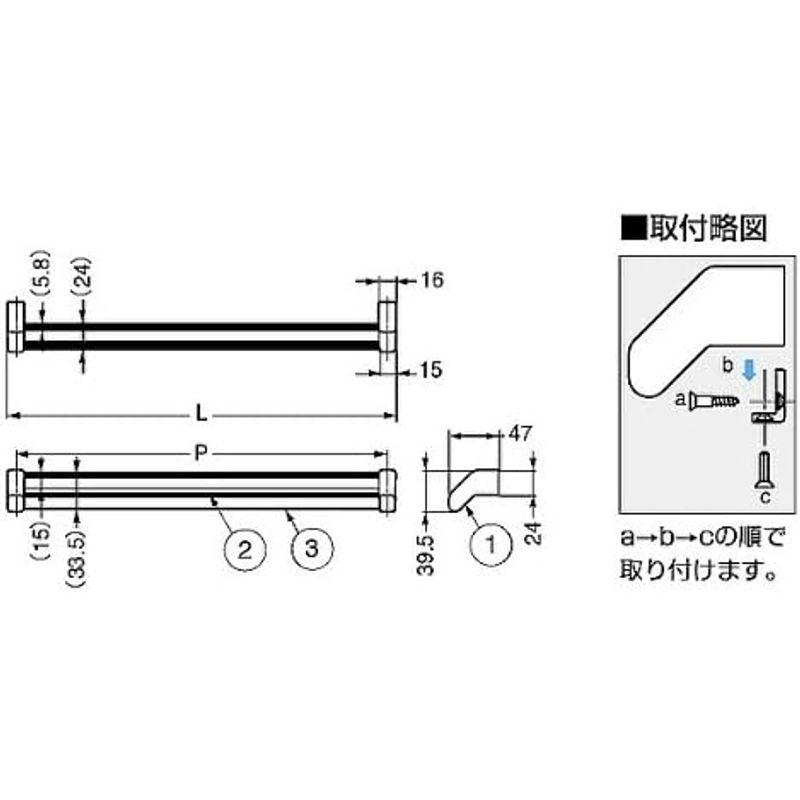 スガツネ工業　ランプ印　ダブルネクタイ掛　DTR-450　黒　DTR型