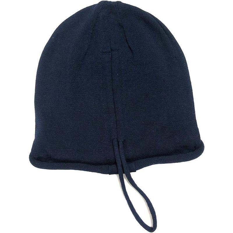 ベーシックエンチ Solid Strings Knit Cap ニット帽 帽子 大きめ対応 薄手 フリーサイズ レディース メンズ ネイビー｜quvmall2｜03