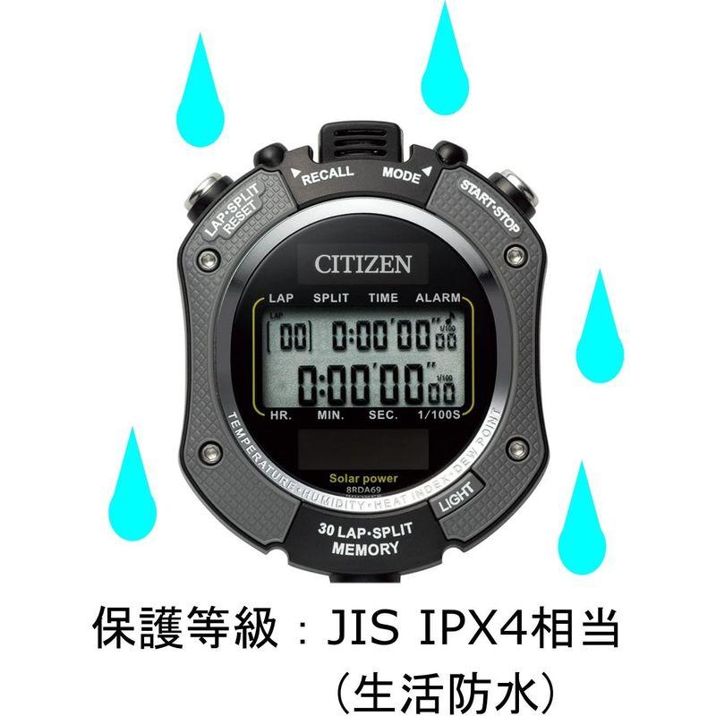 CITIZEN シチズン ストップウォッチ 防水 ソーラー電源 グレー 069 8RDA69-008｜quvmall2｜02