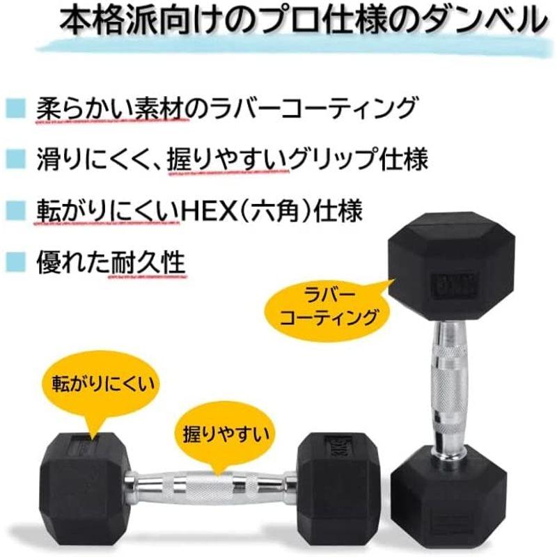 FitElite(フィットエリート) HEXダンベル（ヘックスダンベル） (3KG x 2個/シルバーグリップ:ロゴあり)｜quvmall2｜03