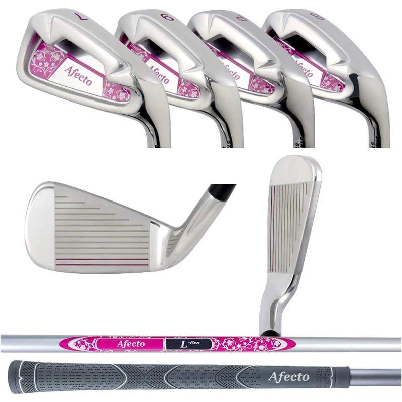 新品未使用！ 右利き用 Afecto （アフェクト）レディース ゴルフセット クラブのみ 8本セット(1W/5W/7U/7I/9I/PW/SW/パター) 【KU3550375131】(20706円)