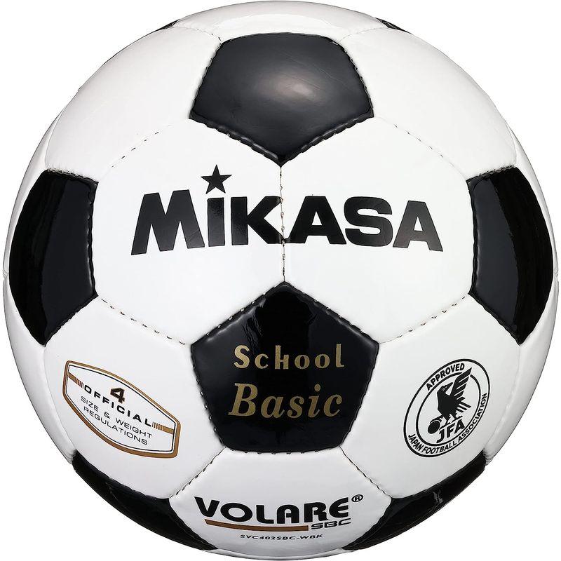 予約中！】 ミカサ(MIKASA) サッカーボール 4号 ブラック (小学生用) 検定球 SVC402SBC-WBK 推奨内 日本サッカー協会  ホワイト サッカーボール