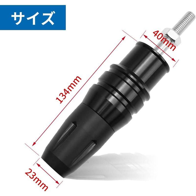 Anshin マフラーガード エキゾーストスライダー エンジン ガード プロテクター 184mm M10バイク用 ??色｜quvmall2｜02