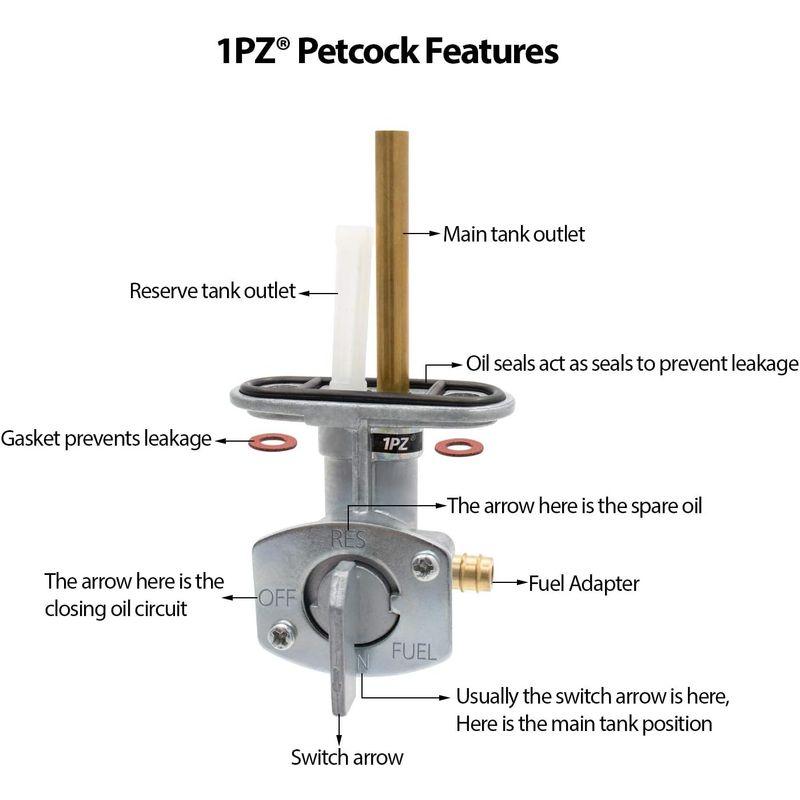 1PZ GP1-JP3 ピッチ 34mm 燃料コック ガソリンコック 耐久性 セロー225 TDR80 TDR250 TTR125 TZM5｜quvmall2｜02