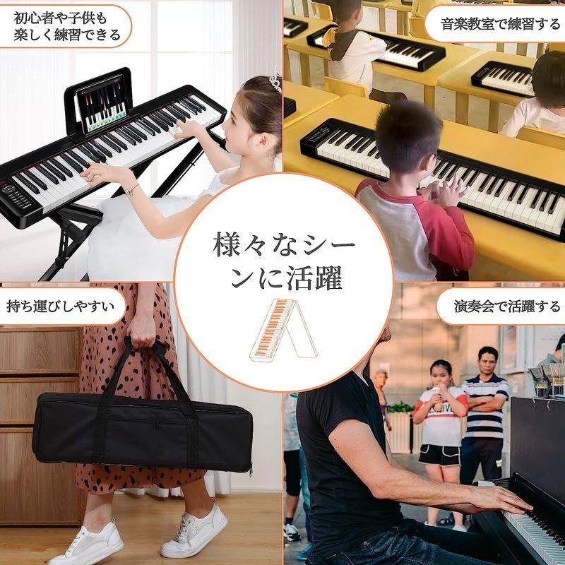 チープチープTERENCE 電子ピアノ 61鍵盤 折り畳み式 キーボード ピアノ